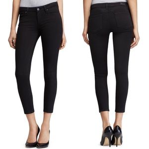 Paige Transcend Verdugo Crop Skinny Jeans Black Overdye